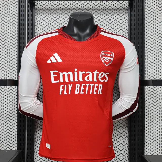 Arsenal 2026/27 Home Football Jersey – Long Sleeve front view
