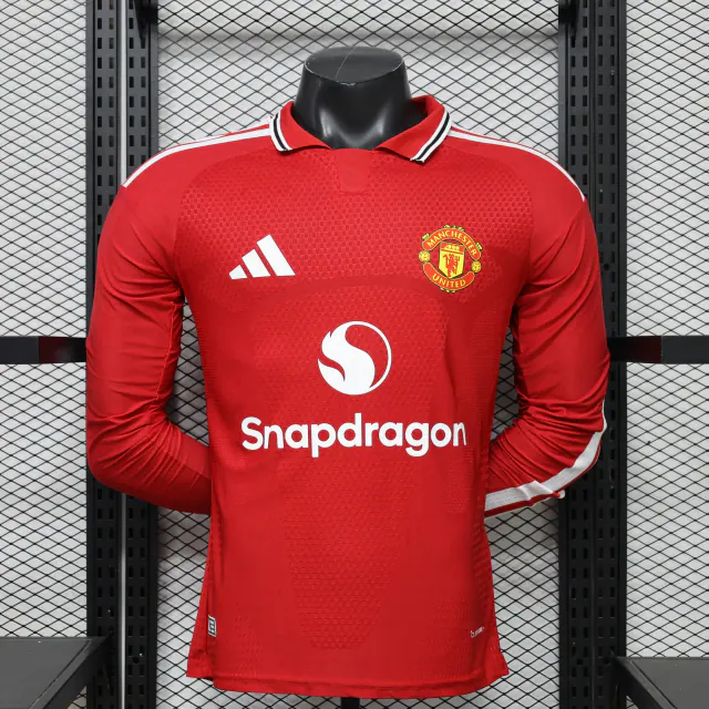 Manchester United 2026/27 Home Football Jersey – Long Sleeve front view
