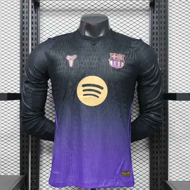 Barcelona 2026/27 Away Football Jersey – Long Sleeve front view