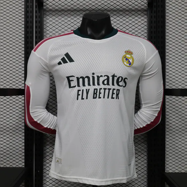 Real Madrid 2026/27 Home Football Jersey – Long Sleeve front view