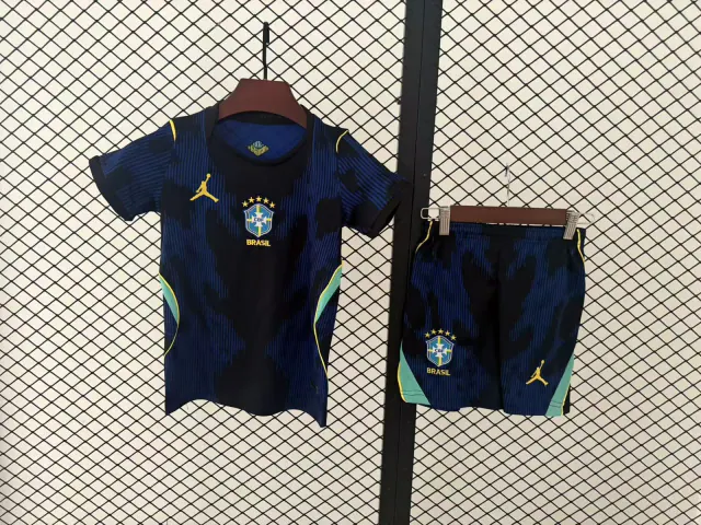 Brazil 2026 Away Football Kit – Kids front view