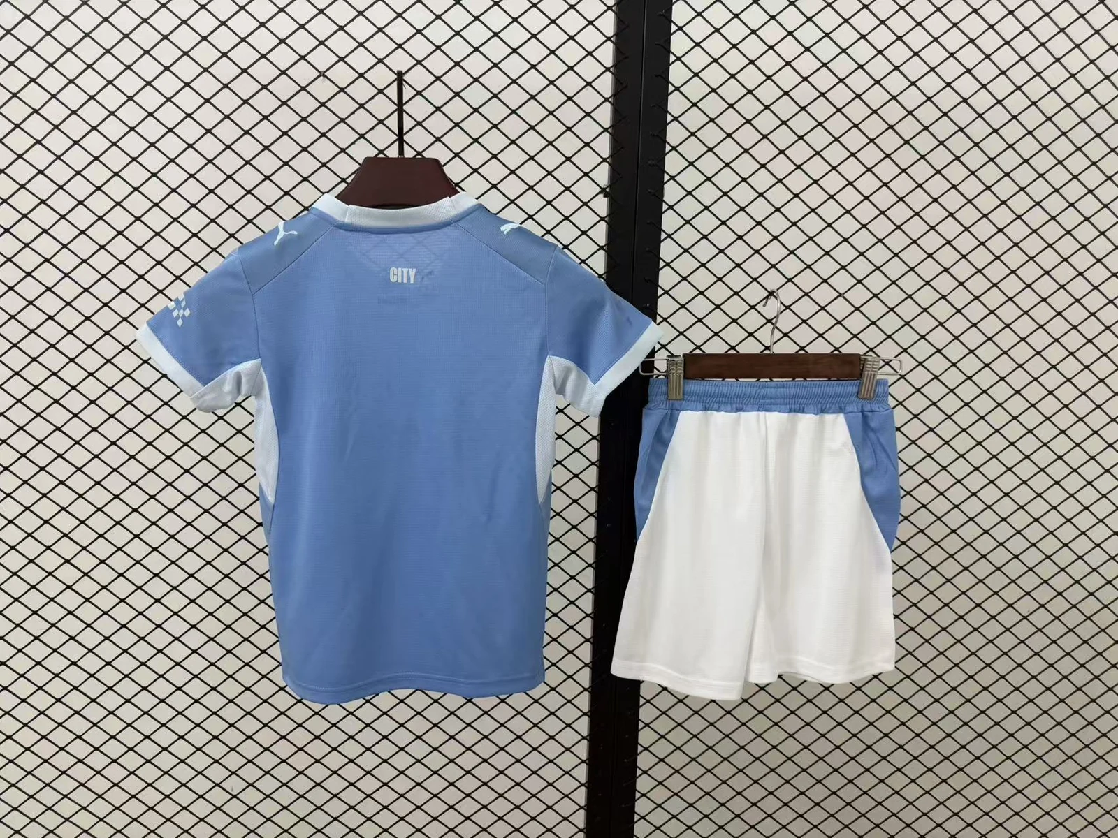 Manchester City 2026/27 Home Football Kit – Kids back view
