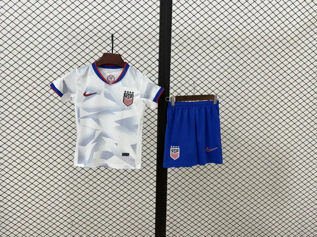 United States 2026 Home Football Kit – Kids front view