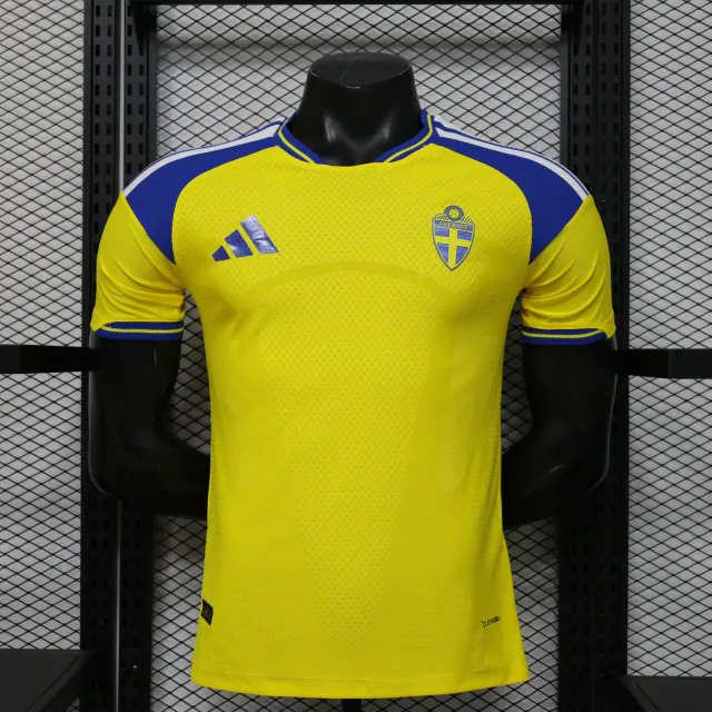 Sweden 2026 Home Football Jersey front view