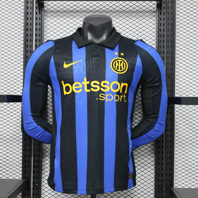 Inter Milan 2026/27 Home Football Jersey – Long Sleeve front view